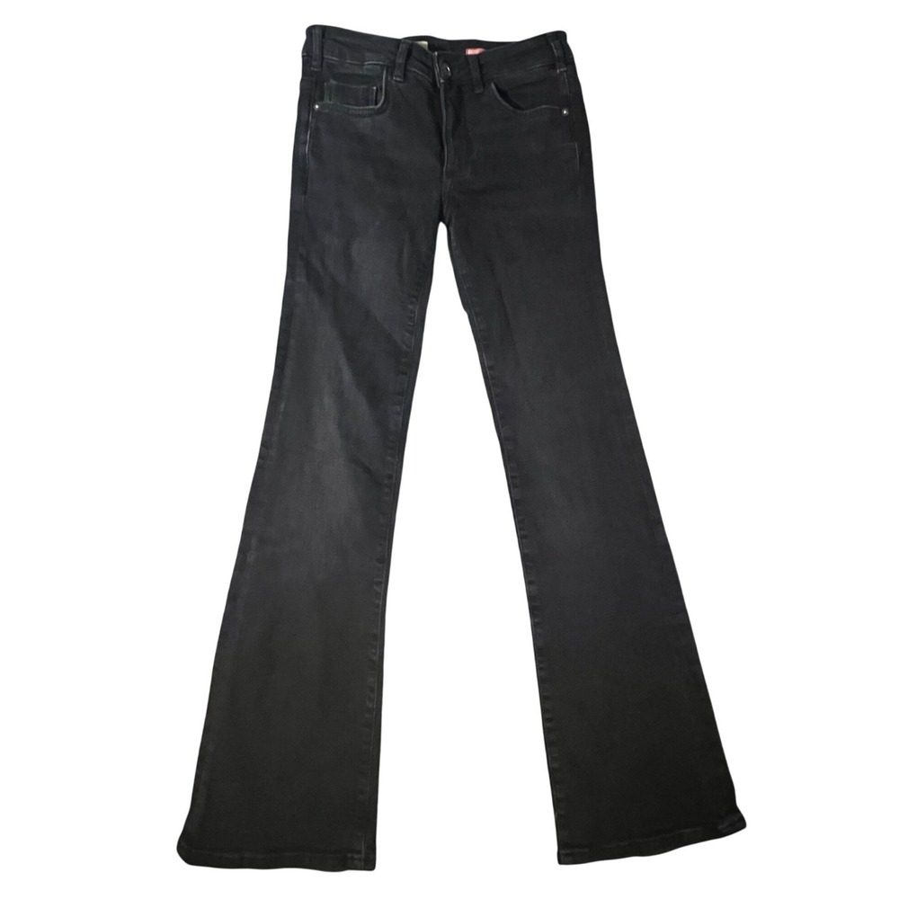 Pilcro Anthropologie The Demilune Boot Women 25 Black Mid Rise Bootcut Jeans